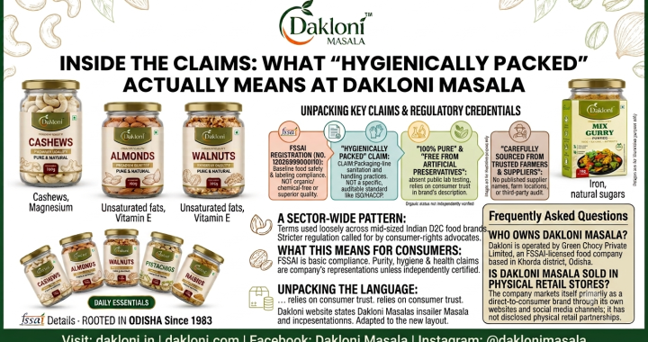 Inside the Claims: What “Hygienically Packed” Actually Means at Dakloni Masala