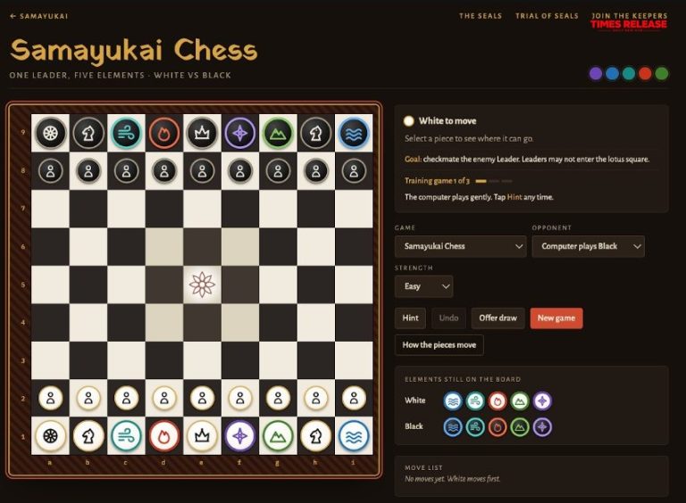 Samayukai Chess: A Game for the Restless Mind
