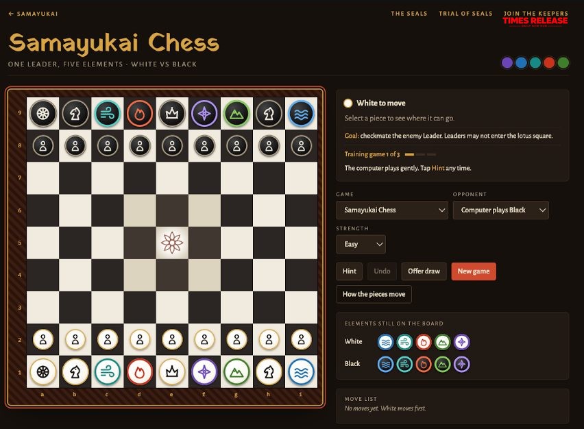 Samayukai Chess: A Game for the Restless Mind